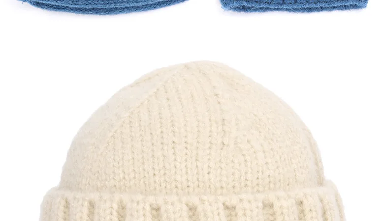 Мужская и женская одноцветная зимняя шапка высокого качества, теплая вязаная шапка, шапка с дыней, шапка с капюшоном для холодной погоды, лыжная хлопковая Теплая мужская шапка в горошек