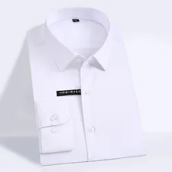 Premium Men's Non - Iron Bamboo Fiber Dress Shirt - Long Sleeve, High Quality Formal Wear - 43 (ZI01)