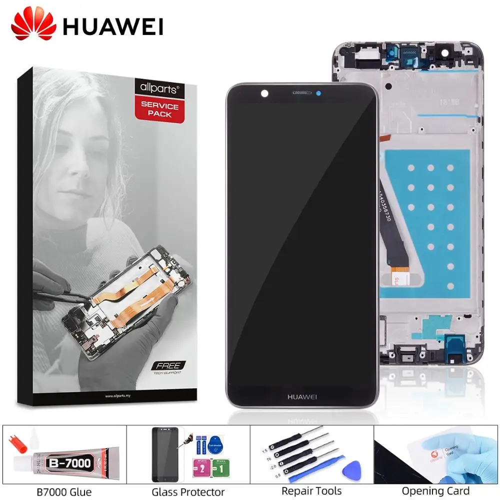 Цена Дисплей для HUAWEI P Smart Enjoy 7S FIG LX1 fig lx3 fig lx1 LCD в сборе с тачскрином на рамке Оригинал 5.65 черный белый синий золото