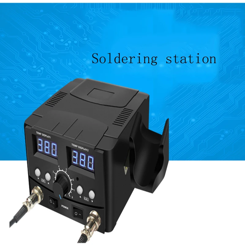 Double Digital Display Adjustable Temperature Hot Air Gun Dismantling Welding Platform Constant Temperature Electric Soldering