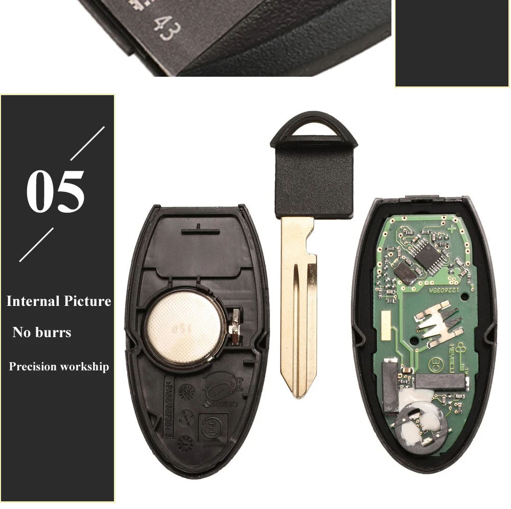 Keyforkess 5pcs 315Mhz ID46 Auto Smart Chiave A Distanza per NISSAN Teana Altima Maxima G25 G35 G37 Q60 KR55WK48903 55WK68904 KR55WK49622 - Hdda17f629c65454daf1f6e821b247399r