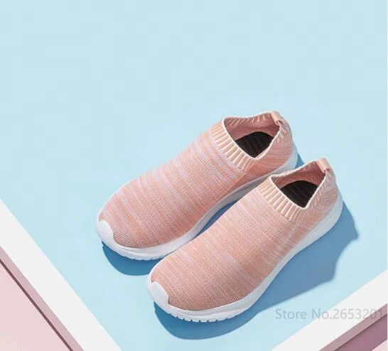 pink 39 Xiaomi прогулочная обувь Youpin для отдыха дышащий светильник Летающий Трикотажный верх лето весна спортивная обувь для мужчин и пар - Цвет: pink 39