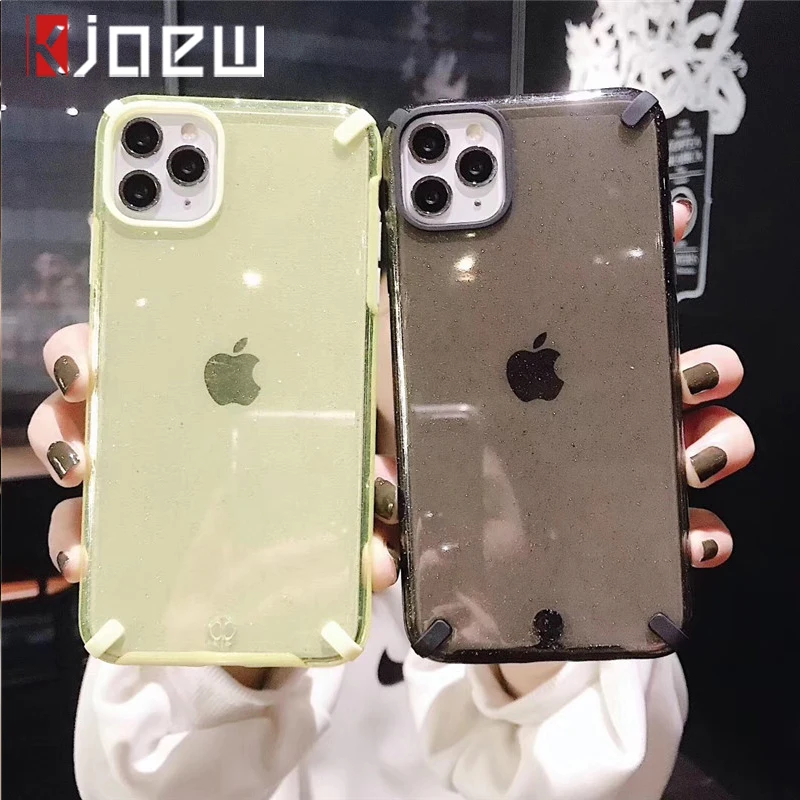 KJOEW Блестящий Силиконовый противоударный чехол для телефона iPhone 11 Pro 7 8 Plus X XR XS Max