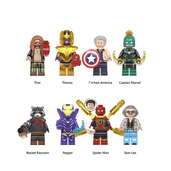 

DISNEY MARVEL Avengers Minifigures Building Blocks Anime Captain America Thor Thanos Action Figures Children Toys for Boys Girls