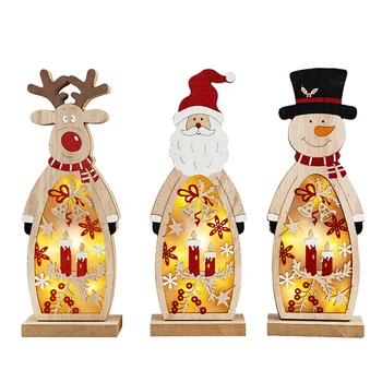 

Christmas Snowman Elk LED Lights Santa Claus Merry Christmas Decorations for Home 2020 Xmas Natal Navidad New Year 2020