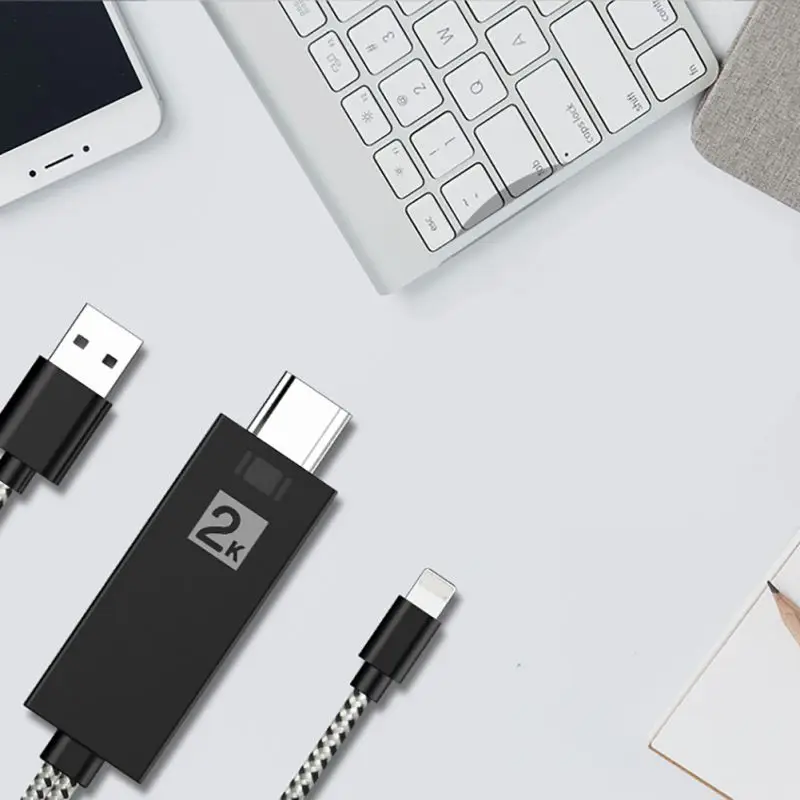 Для IPhone на Высокое разрешение hdmi Plug-and-игровой адаптер Соединительный шнур проводной экранный преобразователь