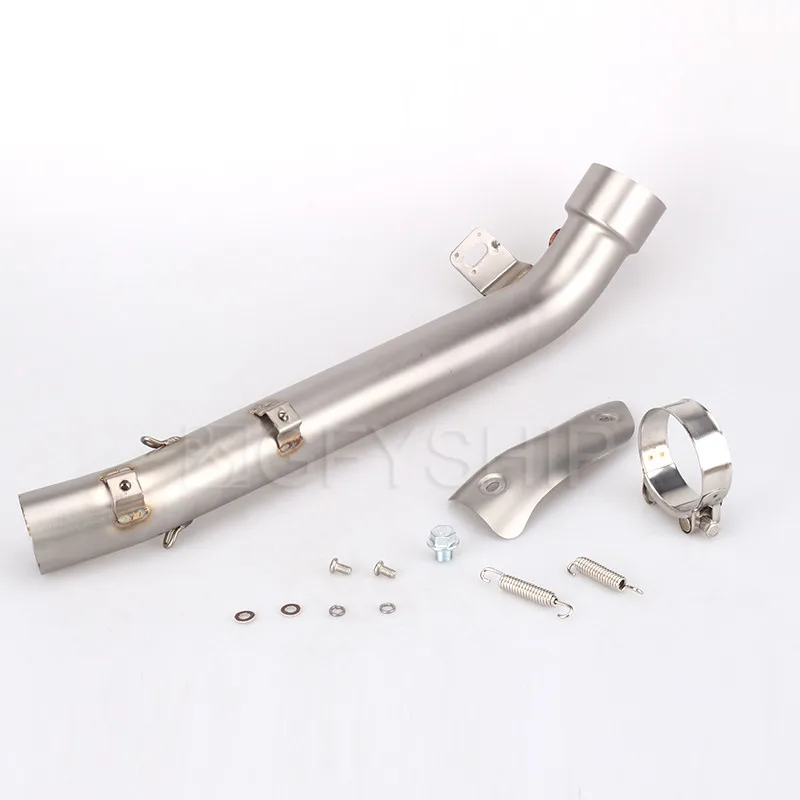 

For Suzuki GSXR 1000 2007 2008 GSXR1000 K7 K8 GSX-R Slip-on Motorcycle Exhaust Muffler Middle Link Pipe With Heat Shield System
