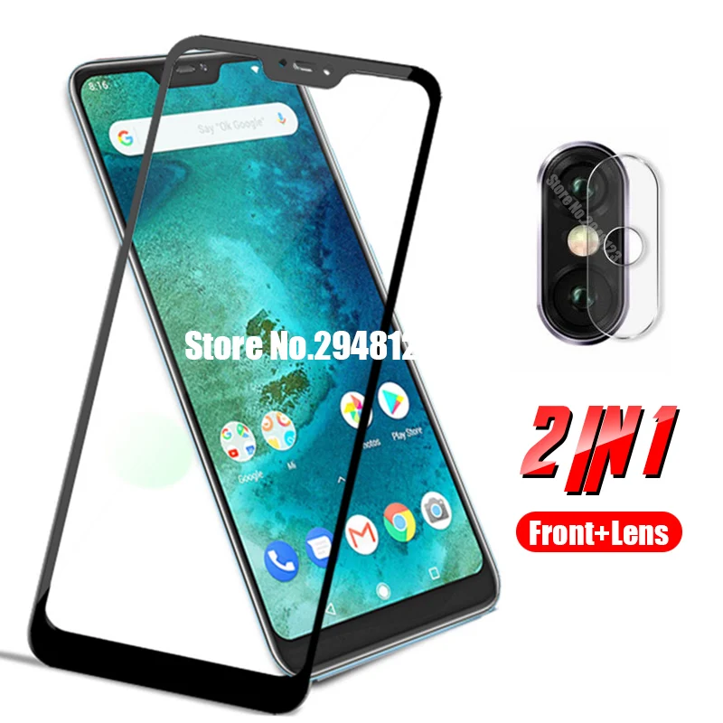 

2 in 1 camera lens soft glass xiomi mi a2 light tempered glass on for xiaomi mi a2 lite a2lite a 2 2a lite back protector film
