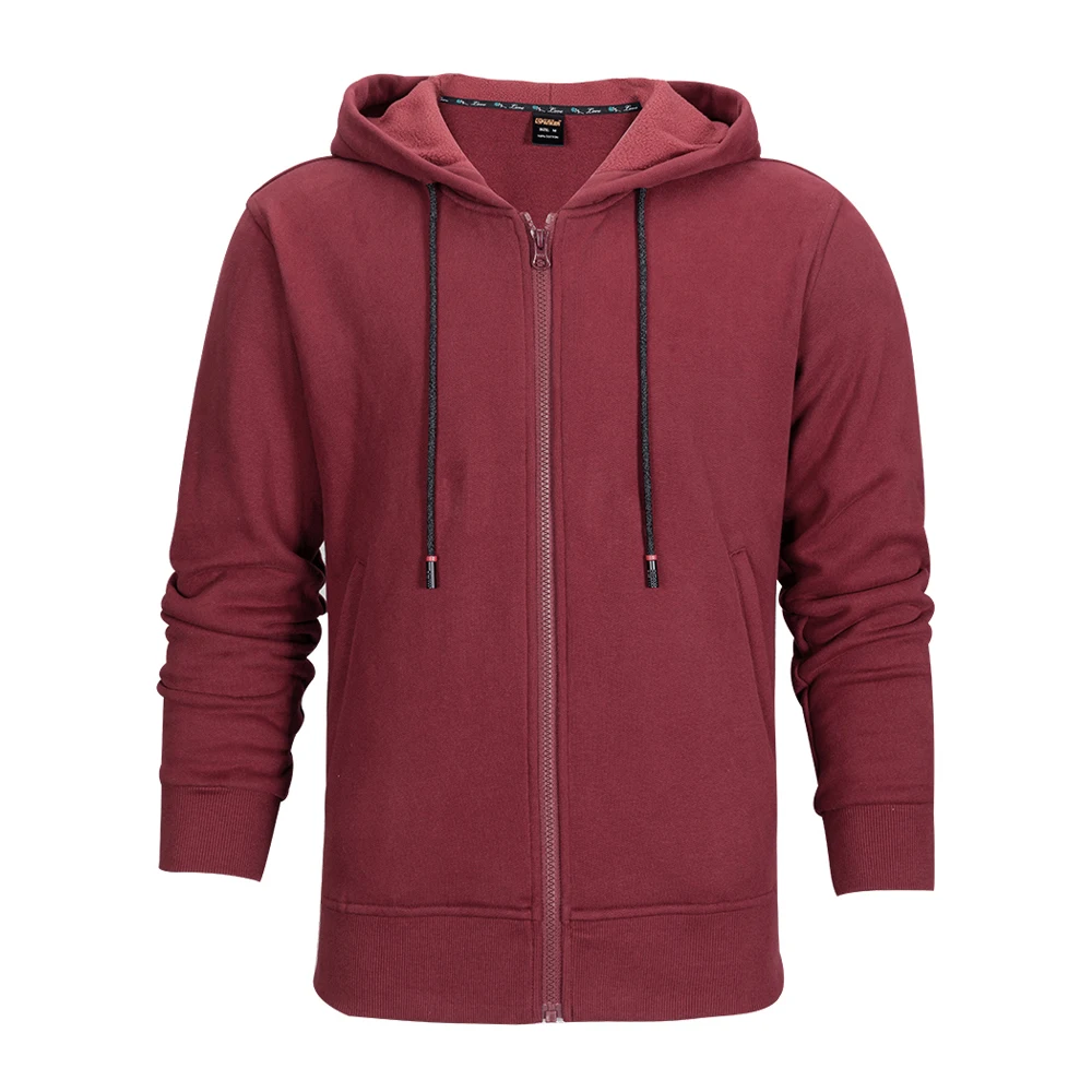 Men's Cotton Fleece Casual Zip Up Hooded Sweatshirts Men's Cotton Fleece Casual Zip Up Hooded Sweatshirts