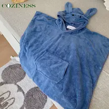 COZINESS Baby Towel Rabbit Ears Hooded Cloak Strong Water Absorption Neutral Kid Bath 100% Nano Cotton Child Shower Products