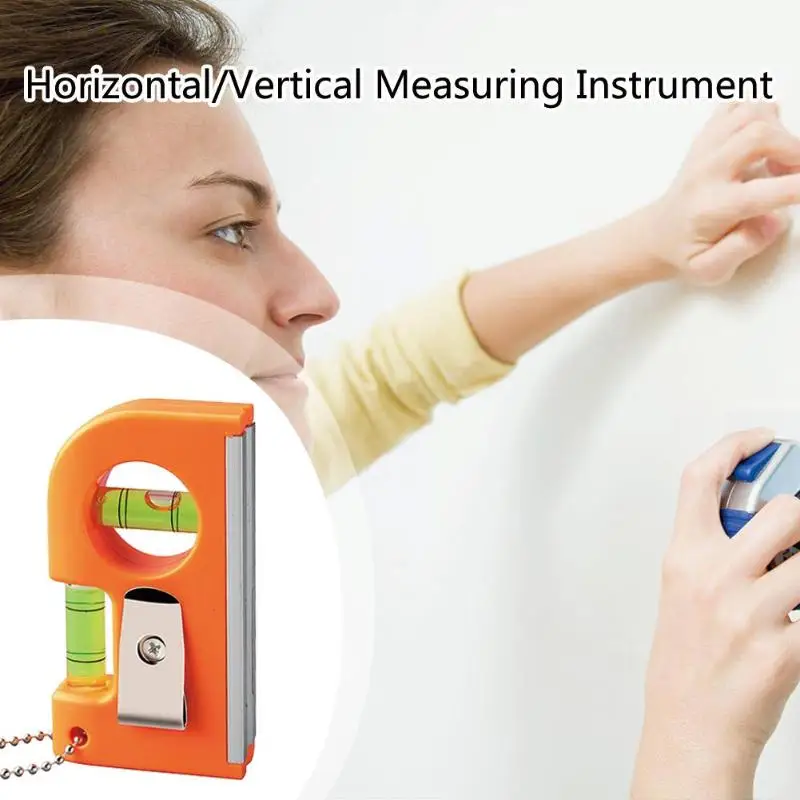 V полоса мини брелок уровень ABS пластиковый корпус и алюминиевый сплав база Деревообрабатывающие инструменты завод машинное оборудование выравниватель