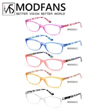 MODFANS Reading Glasses Women, Cat Eye Round Square Stylish Readers and Rich Colors for Choose, Magnification Strength+1.0+4.0