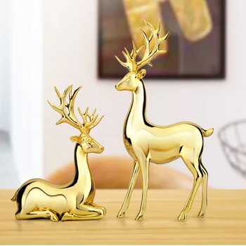 

Golden Elk Living Room Entrance Wine Cabinet Decoration Decoration Creative Home Modern Light Luxury Nordic Craft Decoration T1