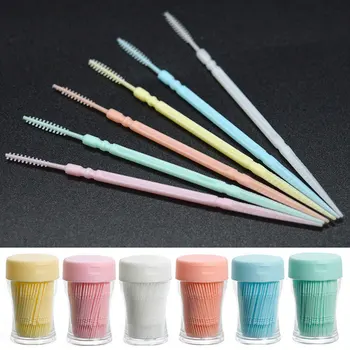 

260Pcs Double Head Interdental Brush Toothpick Teeth Stick Dental With Hexagon Box Dental Oral Care Tool Tooth Pick