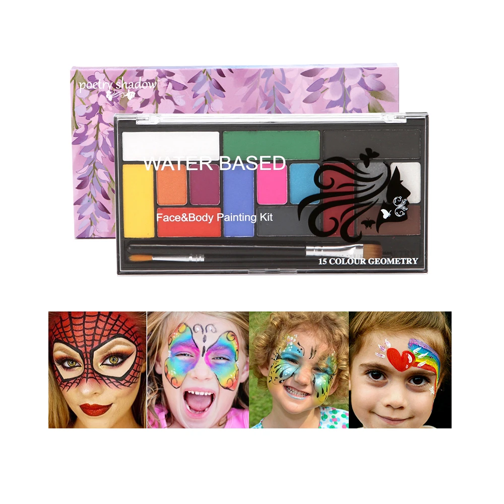 Buy Face Paint Kit Professional Water Based Body Paint 15 Colors