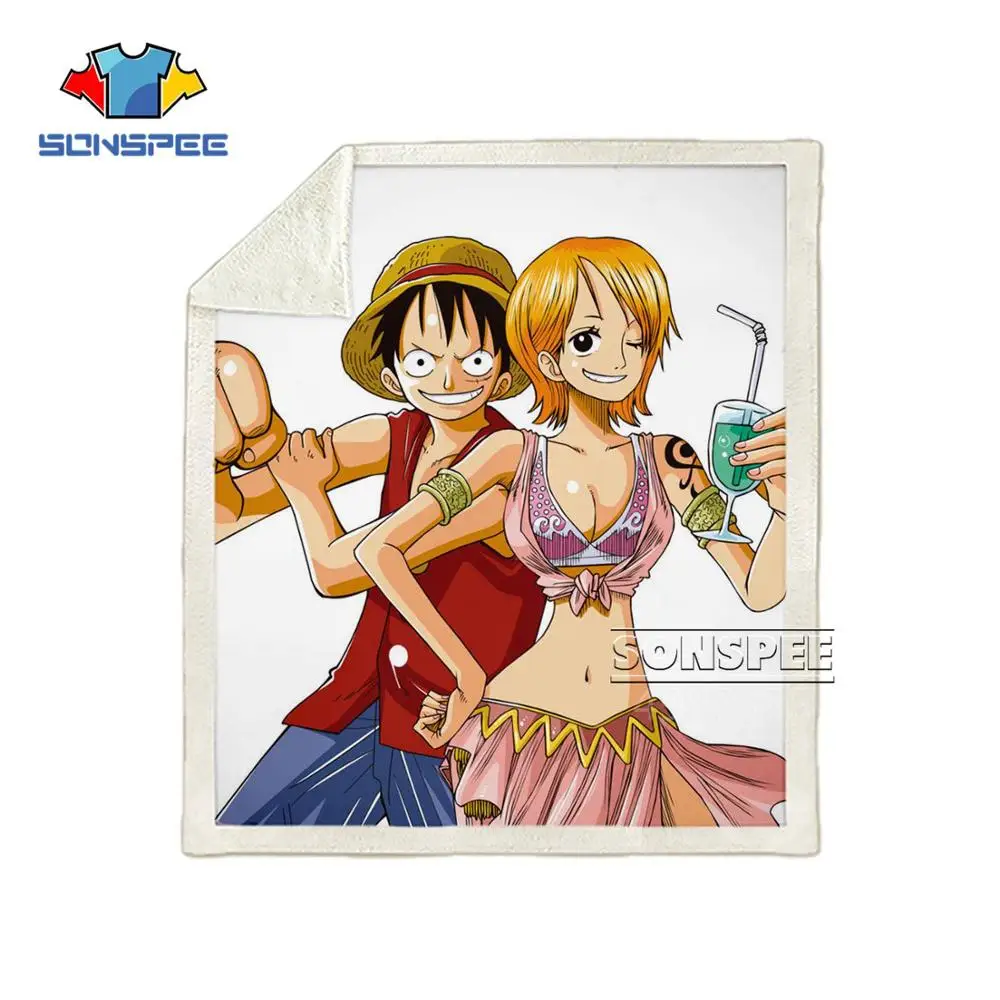 SONSPEE цельное одеяло Nami Nico · Robin Harajuku для детей и взрослых с 3D принтом, теплое покрывало для дивана, осенняя кровать для путешествий, отдыха, K176