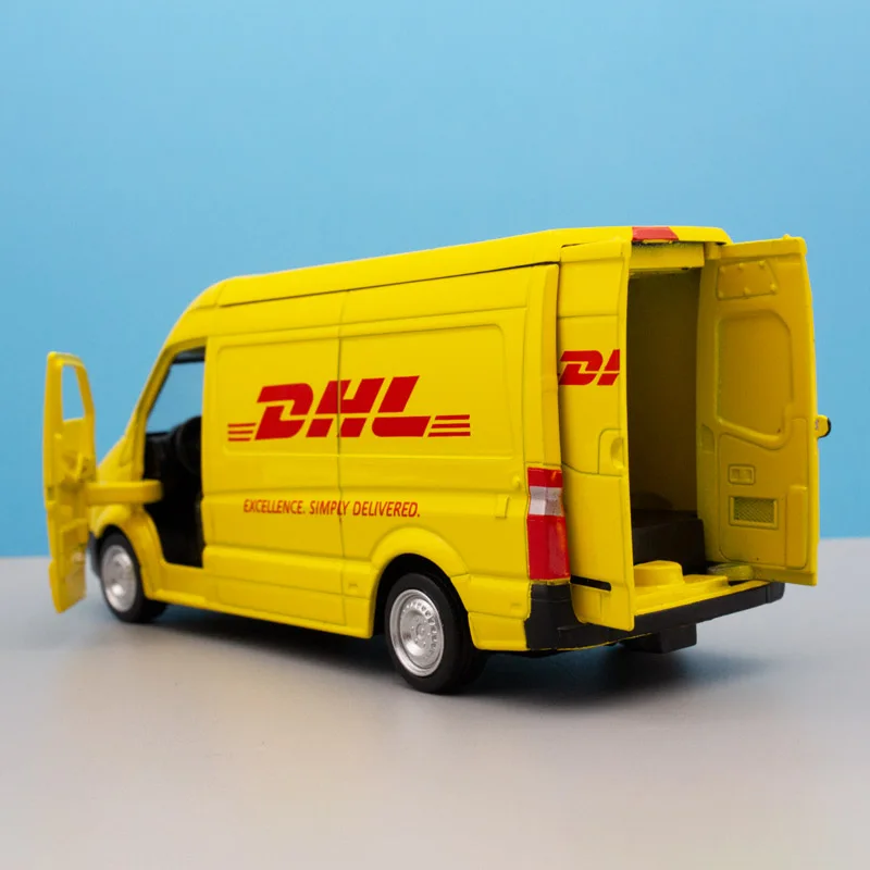 シミュレーショントラックDHLモデル1/36,おもちゃの収集車