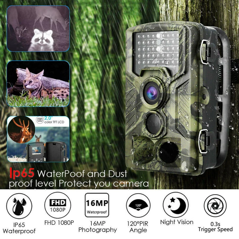 

Hunting Camera HD 1080P Infrared Trace Night Vision Waterproof Trail Camera for Outdoor Hi dropship