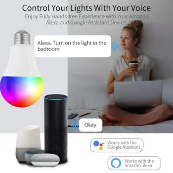 

Smart Light Bulb WIFI Control Home Atmosphere Lamp Wake-Up Lights for Google Home LED Bulb Durable RGBW Party Bar Amazon Alexa