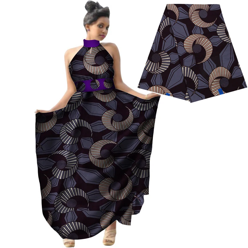 Хлопок африканская расписаная восковая ткань настоящий голландский воск Анкара Африка tissu высококачественный швейный материал 6 ярдов для вечернего платья модный батик горячая дизайн для рождественского платья