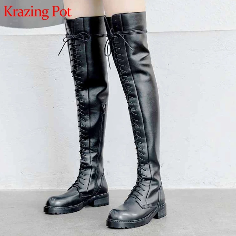 Krazing pot/из коровьей кожи с перекрестным ремешком Модельные туфли для повседневной