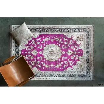

Apex Calligrapher 5 'x 8' Microfiber Purple Area Rug