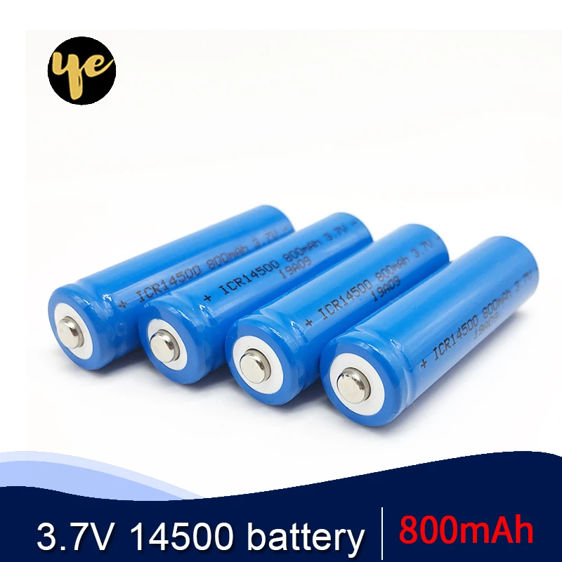 Емкость 800mah 14500 аккумулятор 3 7 V литий ионный для светодиодного