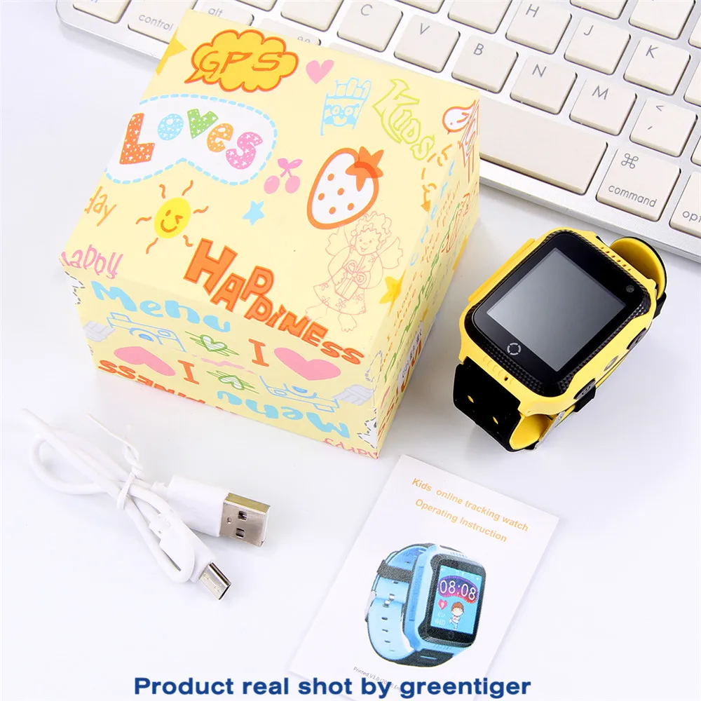 Greentiger Q528 gps Детские умные часы с камерой, освещение SOS, устройство для отслеживания местоположения вызова, безопасные умные детские часы PK Q100 Q90