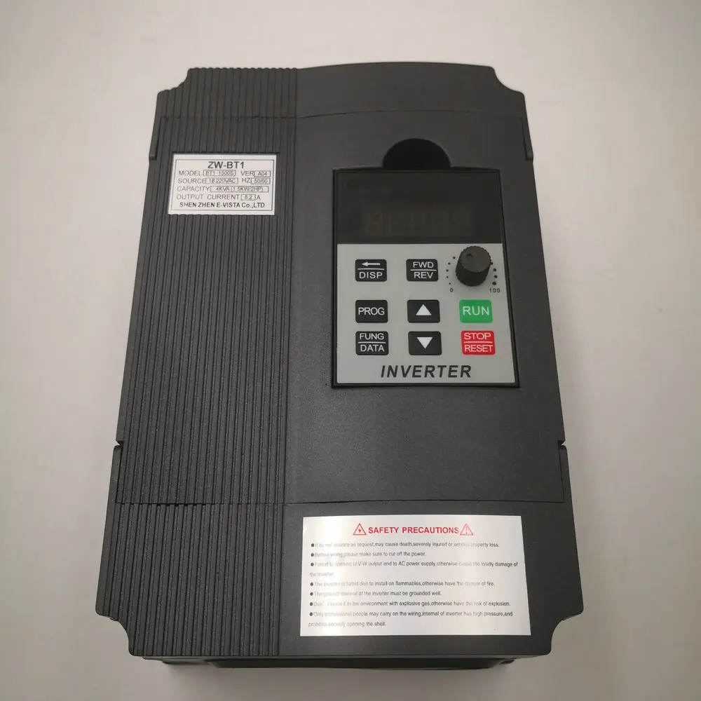 1.5KW 220V BT1 Преобразователь частоты Регулируемая скорость VFD инвертор 220 кВт/4 кВт ZW-AT1 3P в выход для мотора низкочастотный инвертор wzw - Цвет: 1.5KW 220V BT1