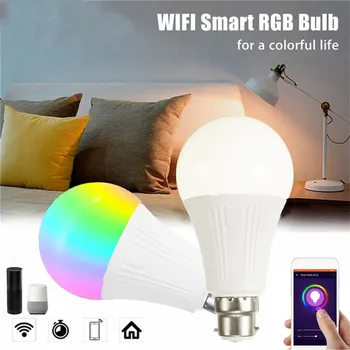 

B22/E26/E27 WiFi Smart LED Bulb APP Voice Remote Control Bulb Supports For Alexa/Google Home IEEE 802.11 b/g/n standard 67