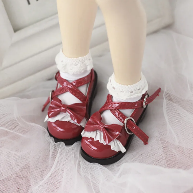 AIIaosify/маленькие BJD туфли Лори; кожаные туфли; 4 балла; коллекция 1/4 года; BJD туфли принцессы; 4 цвета на выбор