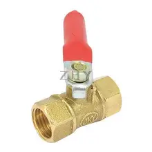 1/4PT женский резьбовой красный Рычаг Ручка полный порт латунный шаровой клапан разъем