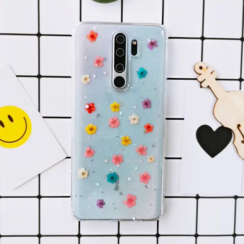 Real Dried Flower Clear Phone Case For Xiaomi Redmi Note 8 Pro Note 7 Pro Note5 5 Plus Mi 9 Mi 8 Lite Silicone Transparent Cover Phone Case Covers Aliexpress