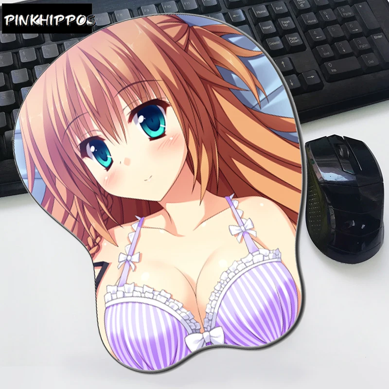 3d-коврик для мыши pinkгиппоты из аниме ichinose himeno эргономичный коврик с поддержкой