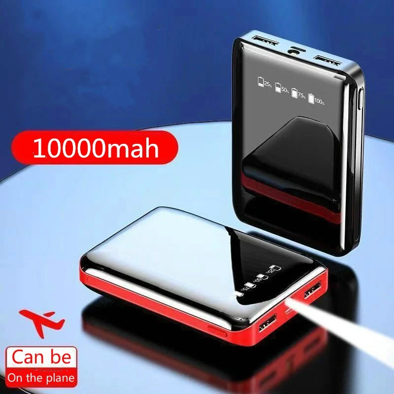 Mi ni power Bank 10000 мАч двойной USB mi power Bank для Xiao mi iPhone 5S 6 7 8 быстрое зарядное устройство двойной Usb порт внешний аккумулятор портативный