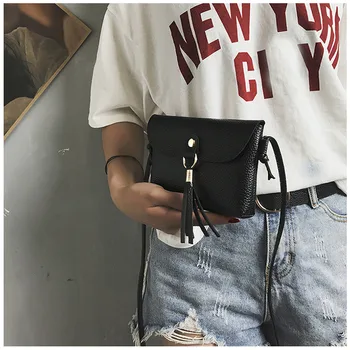 

Fashion able Bag Vintage Handbag Small Mini Messenger Tassel Shoulder Bags Fringed Mobile Phone Bag Mini Bag