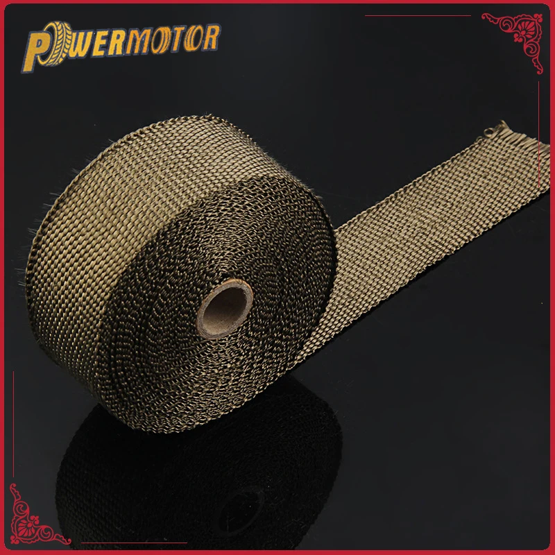 

2.5cm*15M Car Moto Heat Shield Wrap Turbo Exhaust Heat Tape Wrap For Motorcycle Exhaust Thermal Wrap With Stainless Ties