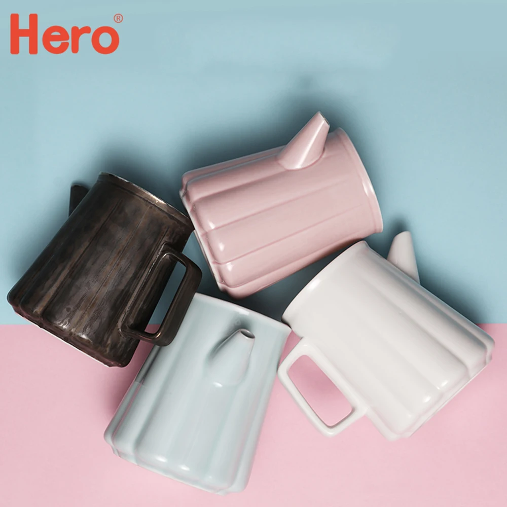 

450ml Ceramic Coffee Pot Ceramic Tea Cups Coffee Mocha Cappuccino Sharing Pot Porcelain Milk Jugs Cups Hand Punch Coffees Pots