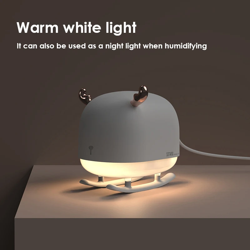 New Sleigh Deer Humidifier Ultrasonic Mute Bedroom Aroma Diffuser 260ml USB mini Essential Oil Diffuser