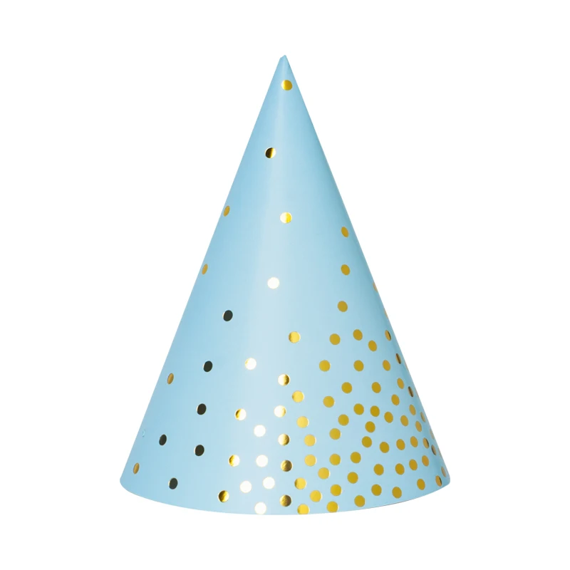 Вечерние одноразовые тарелки, кружки, тарелки, салфетки, шляпа для вечеринки в честь первого дня рождения, вечерние принадлежности - Цвет: 10pcs paper hat