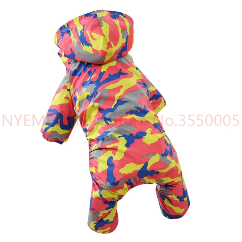 S/M/L/XL Одежда для собак, Щенячий камуфляж, непромокаемый плащ с капюшоном, дождевик для маленьких собак, куртка для питомцев 10 шт