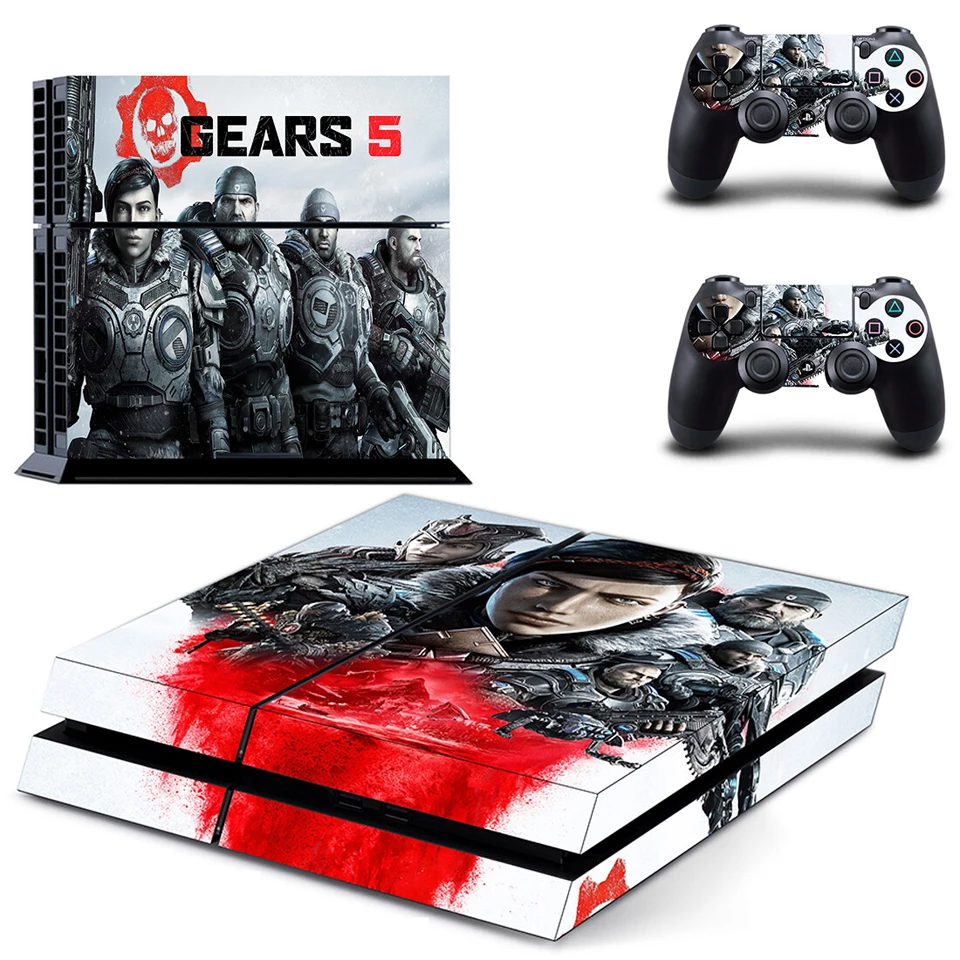 GYTM2733 Виниловая наклейка для PS4 для консоли playstation 4 и 2 контроллера Skins-Gears 5 - Цвет: GYTM2733