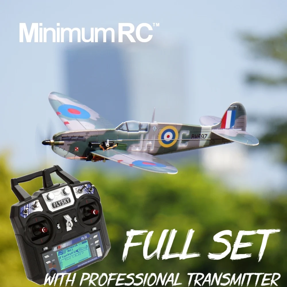 

MinimumRC Spitfire Full-set RC airplane 360mm 4 channels Micro flyer with electronics