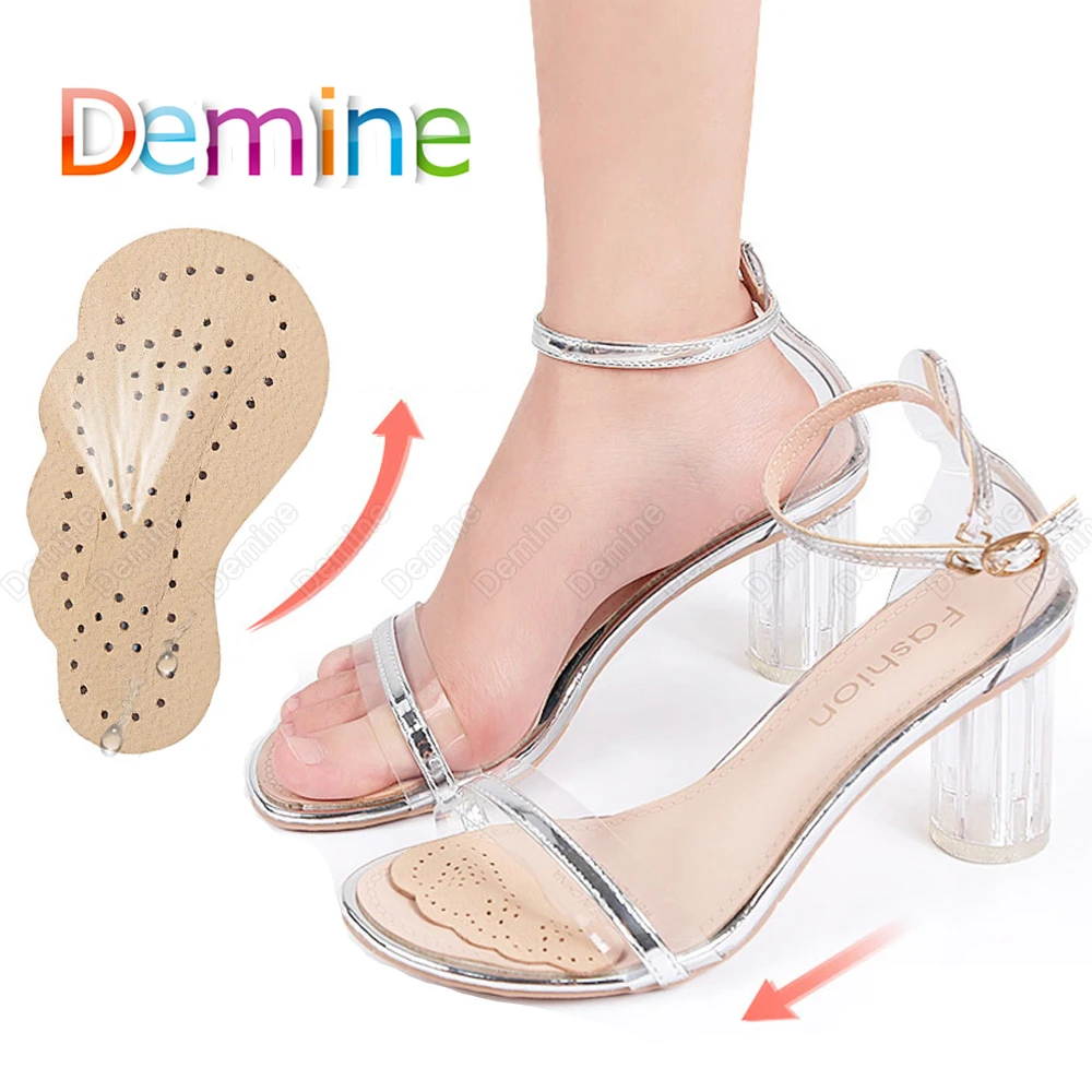 

Genuine Leather Non-slip Insoles for Shoes Woman High Heel Sandals Anti Slip Sticker Foot Self-adhesive Patch Gel Forefoot Pads