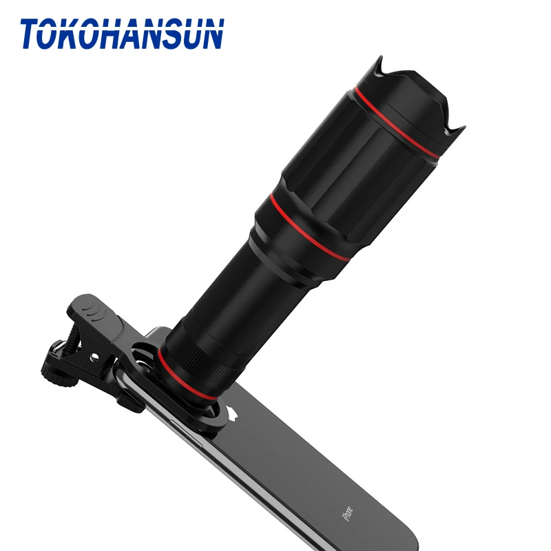 

TOKOHANSUN 32X Telescope Zoom lens Monocular Mobile Phone camera Lens for iPhone Samsung Smartphones for Camping hunting Sports
