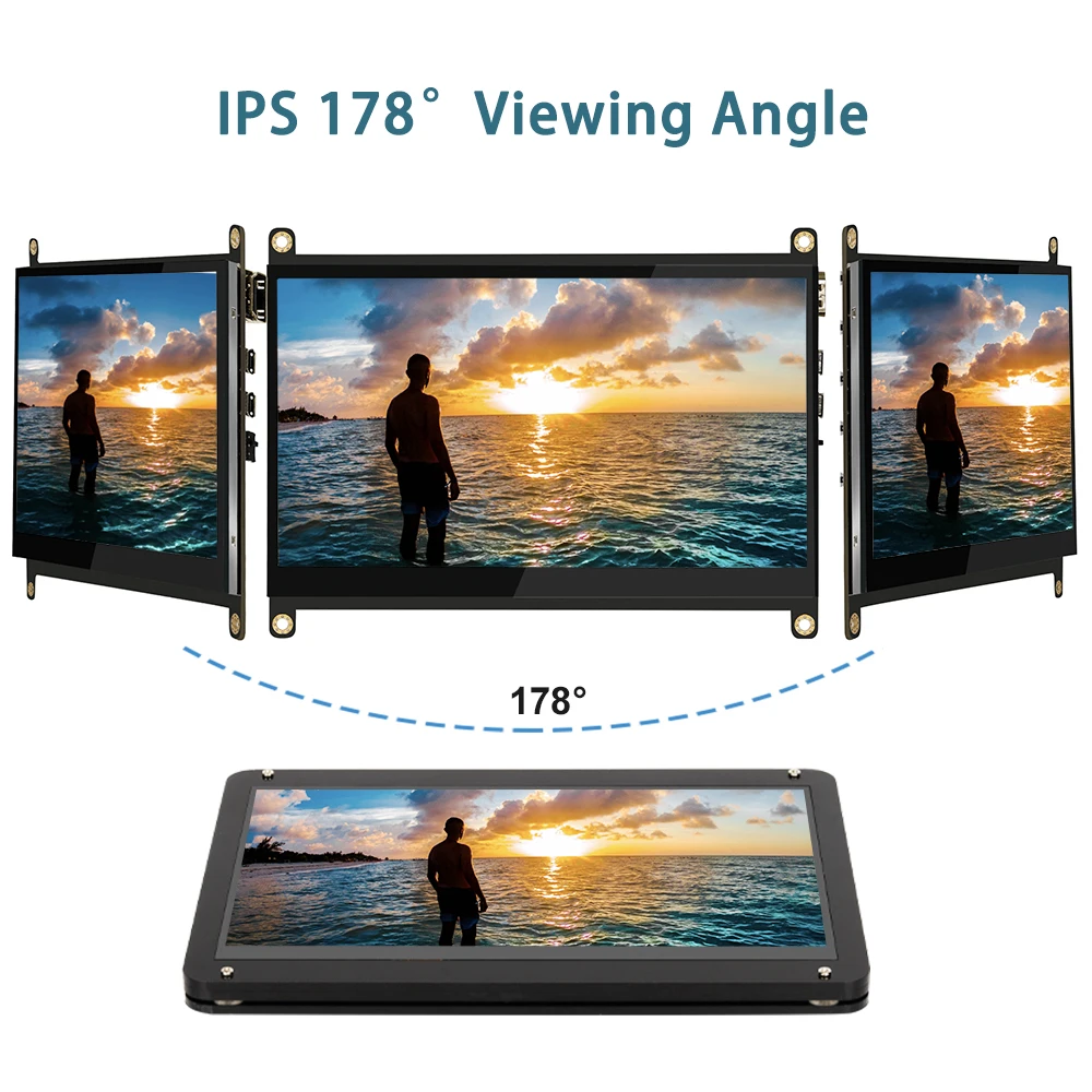 LESOWN   LCD ,  ġũ, HDMI , ̽  Ŀ , IPS 1024x600 ÷, 7 10.1 ġ
