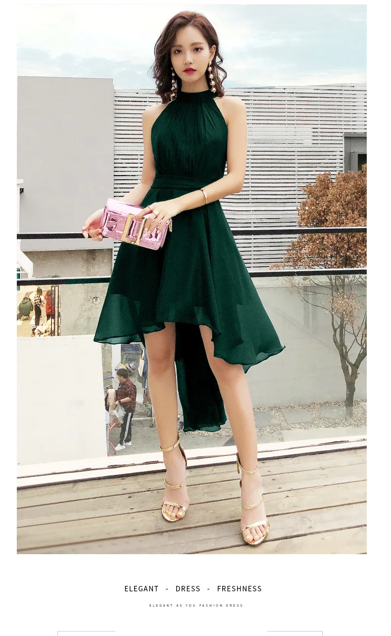 Small Dress Women's New Style Banquet Nobility Elegant Front Short Long Back Elegant Debutante Party Dress Evening Gown