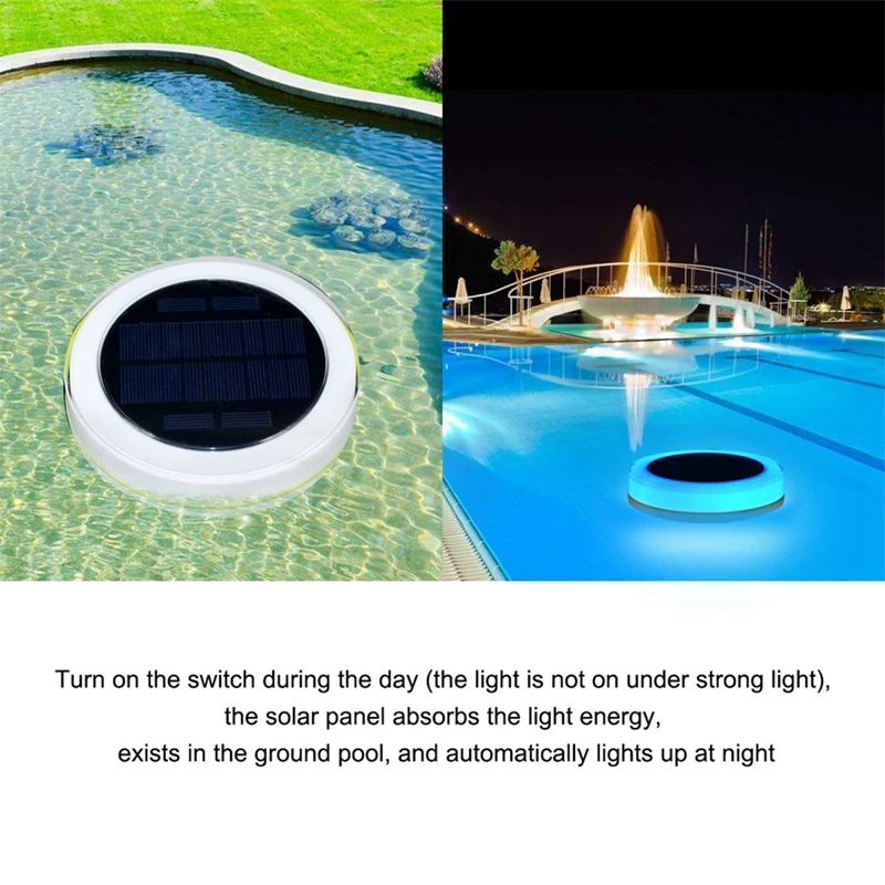 Outdoor Swimming Pool Underwater Colorful Lights Waterproof Solar Led Pool Lights Outdoor Solar Water Drift Lights Wedding Party