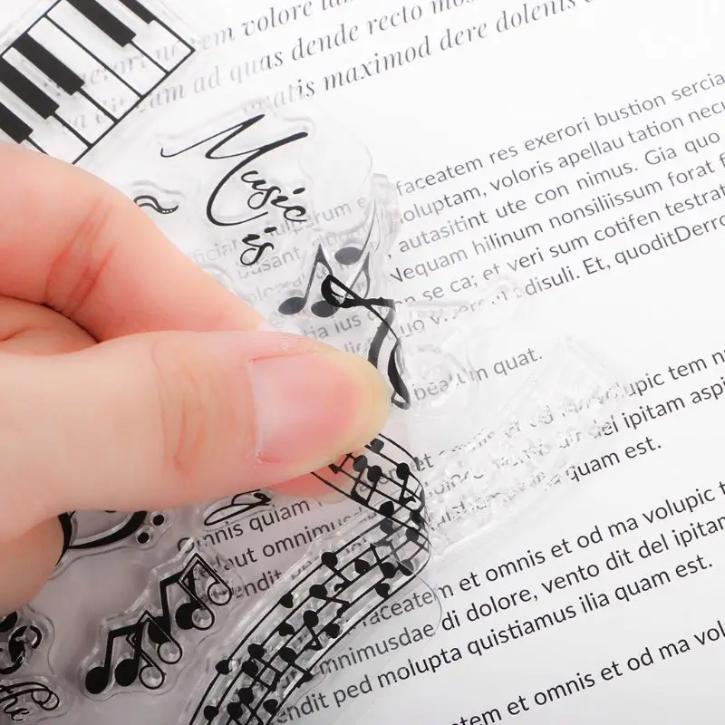 Music Dreams DIY Silicone Clear Stamp Cling Seal Scrapbook Embossing Album Decor