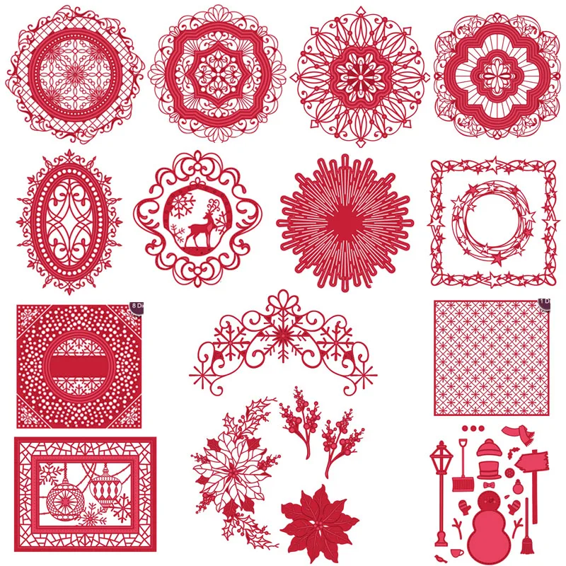 

Festive Greetings Christmas Collection Frame Metal Cutting dies 2019 new Craft Dies for Embossing Paper Card making Scrapbooking